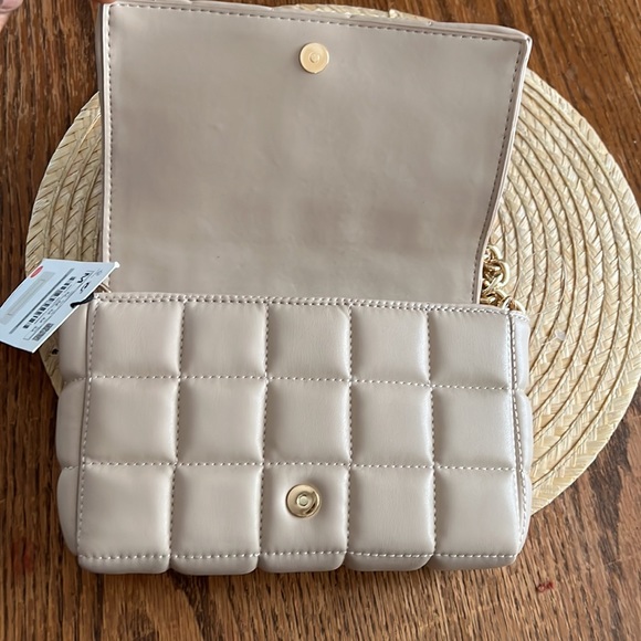 Zara beige Guilted Mini Crossbody Shoulder Bag - Picture 7 of 11